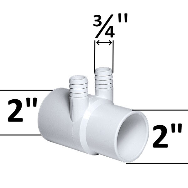 Fördelare 2" 2P M/F PVC