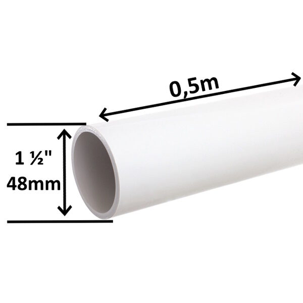 PVC rör 1 ½ tum 0,5 M